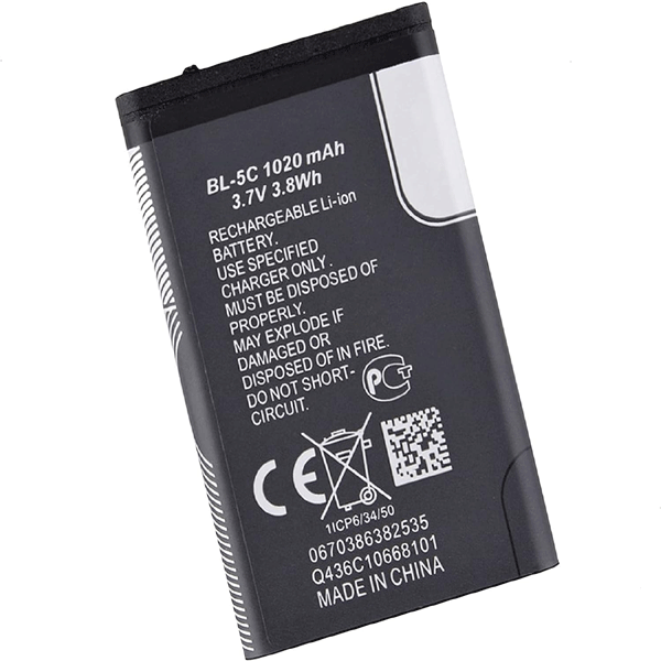 
Ovegna BL-5C: Replacement Battery BL-5C, Lithium ION, 1020mAh, 3.7V, Compatible for Ovegna Q9/i9/A4/A3/A5/i8Plus/T18/MT10 and Rii i8/X8/i4 Mini Keyboards