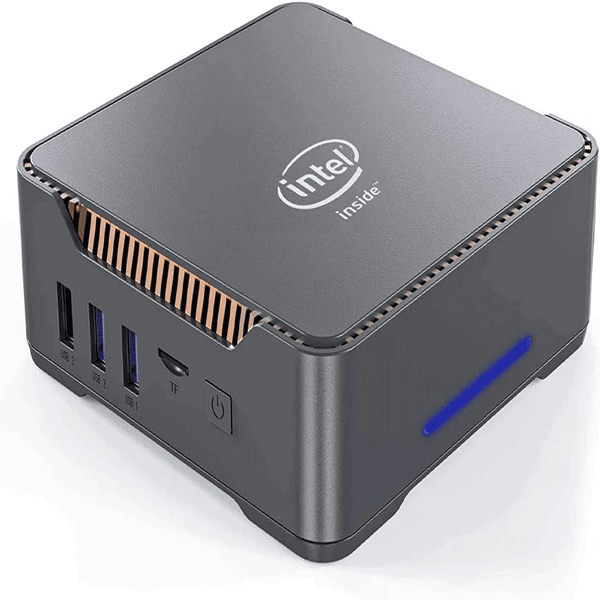 Ovegna MN9: Linux Ubuntu Mini PC, Intel Celeron J3455 Quad Core, 8GB LPDDR4 RAM, 128GB SSD, WiFi, Bluetooth 4.2, Compact Desktop Computer with HD VGA Port, 1000M LAN